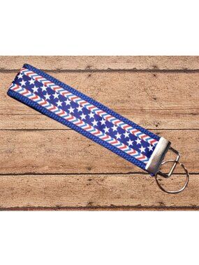 USA American Flag Wristlet Keyfob / Keychain